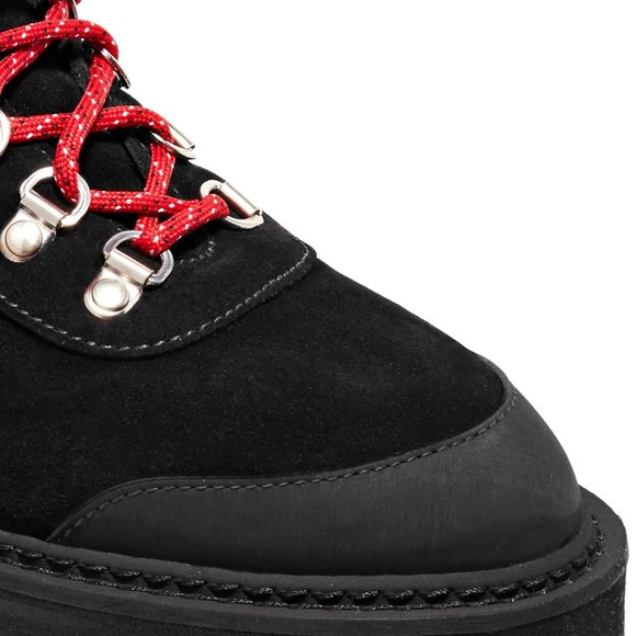 Off-White Virgil Abloh Hiking Mountain Combat Boots (black/red suede) WITH BOX - Picture 5 of 5